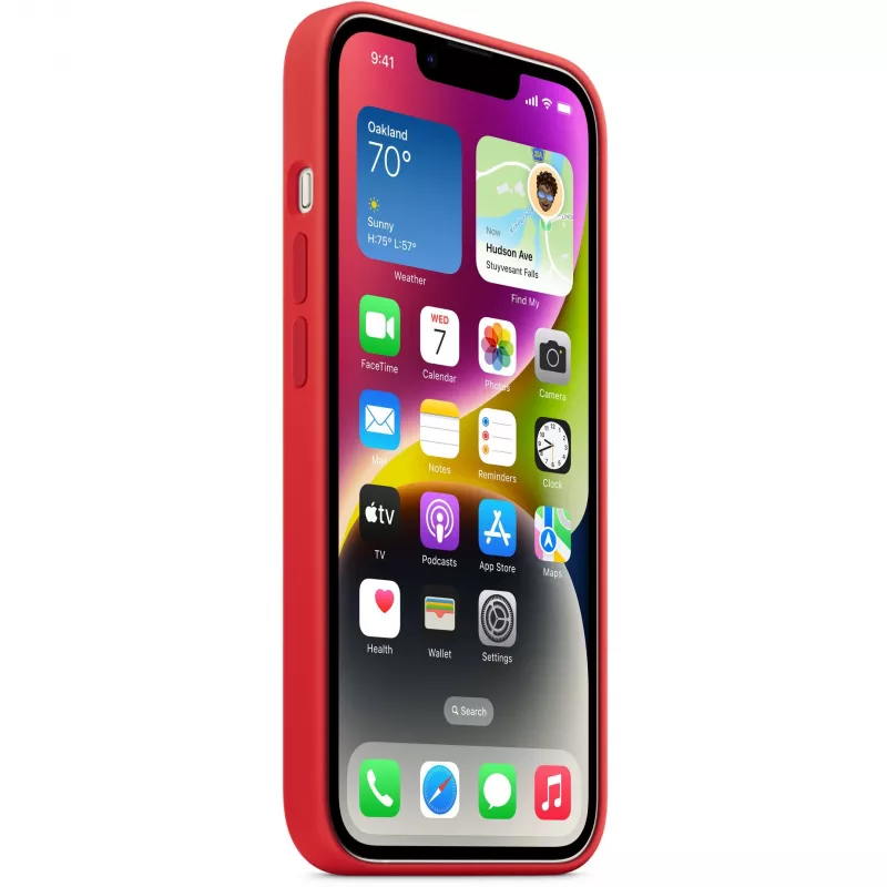 Apple iPhone 14 Silikoninis dėklas su MagSafe, (PRODUCT)RED