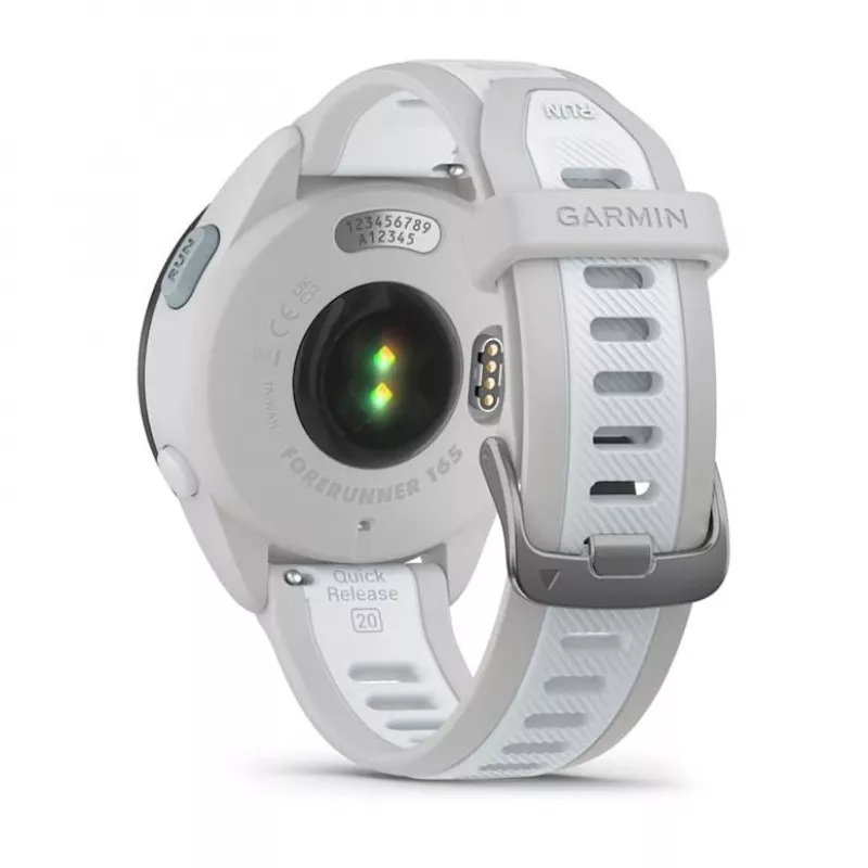 Išmanusis laikrodis GARMIN Forerunner 165 Music – GPS, 1,2 colio AMOLED, 43 mm korpusas, 11 dienų baterija, 5 ATM, 4 GB, Pilka