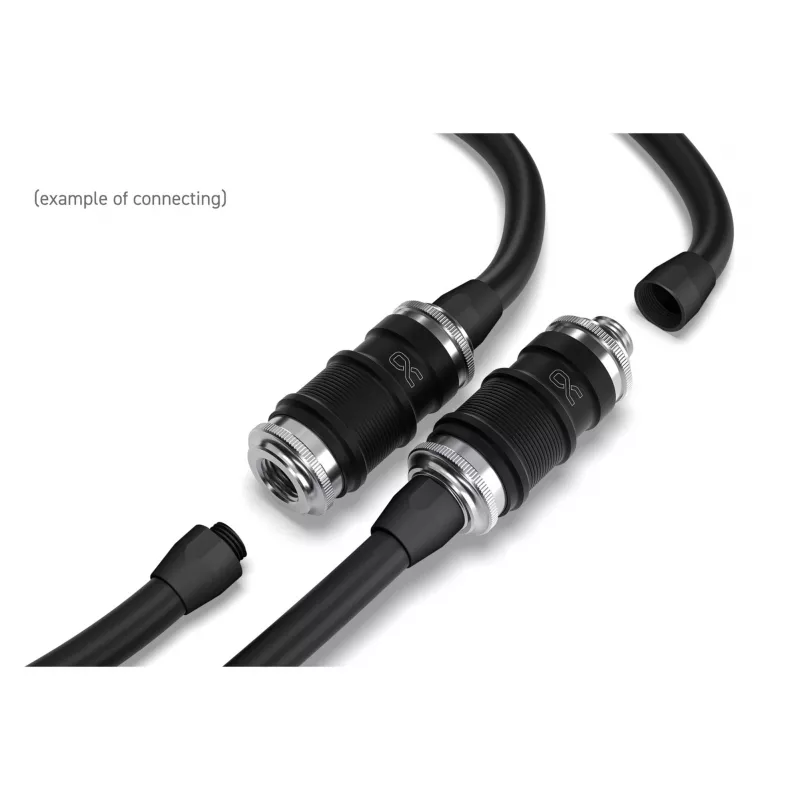 Greito atjungimo jungtis Alphacool ES BLH1A Push-in Moteriška AG Chrome Black Matte