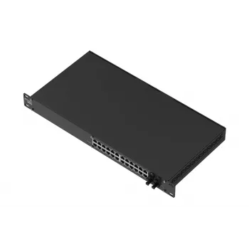 Valdomas Ethernet komutatorius TELTONIKA SWM281 — 24 RJ45 prievadai, 4 SFP lizdai