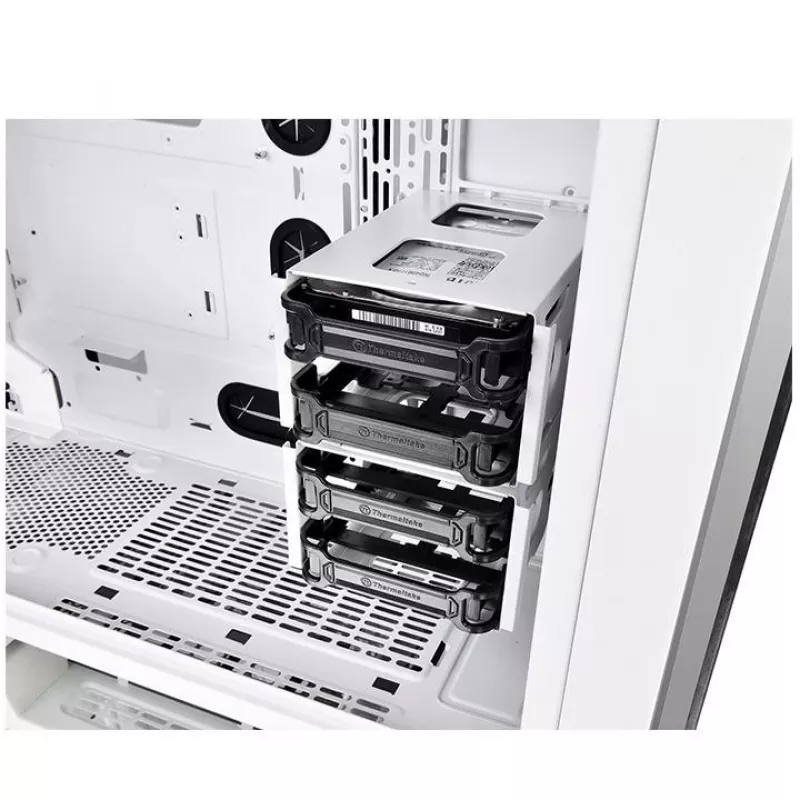 Case View 71 Riing grūdinto stiklo E-ATX pilnas bokštas - Snow Edition