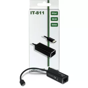 Inter-Tech Argus IT-811 - tinklo adapteris - USB-C - Gigabit Ethernet - juodas (88885438)