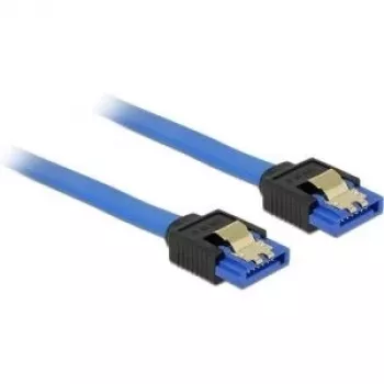 SATA kabelis DeLOCK 84976 0,1 m SATA 7 kontaktų juodas mėlynas