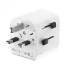 Keliaujantis maitinimo adapteris GEMBIRD TPA-EU1A1C20-01-W 20W, USB-A 18W + USB-C 20W, Schuko kištukas, įėjimas 100–250V