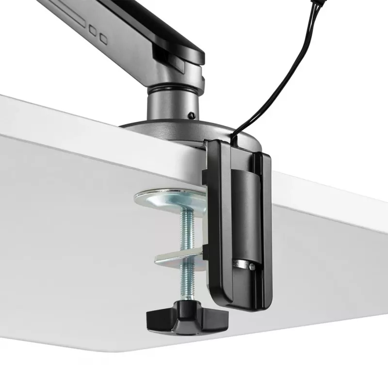 NanoRS žaidimų monitoriaus laikiklis 17-32 su RGB LED apšvietimu, reguliuojamas aukštis, pasukimas, pakreipimas, max. 9 kg, VESA 75x75 / 100x100