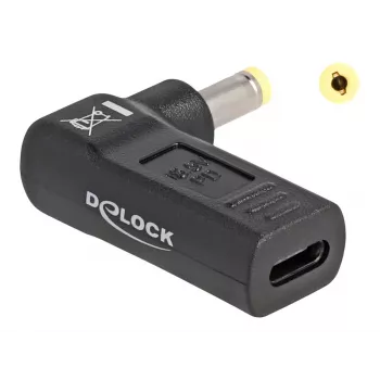DeLOCK adapteris USB Type-C moteriškas į HP 4,8 x 1,7 mm vyriškas 90° kampu