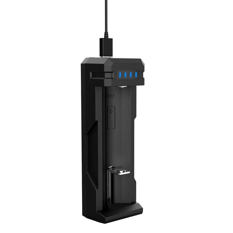 Baterijų įkroviklis XTAR SC1 vieno lizdo USB‑C Li‑ion 18650 elementams, 1 vieta, juodas