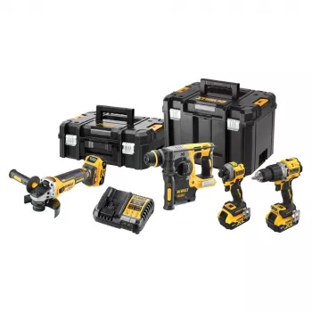 DeWalt DCK429P3T-QW Kombinuotas rinkinys DCD805 + DCG405 + DCH273 + DCF850, 18 V juoda, geltona