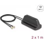 Išorinė Wi‑Fi 7 antena DELOCK 81454, 2 x RP‑SMA, visakryptė, 2,4–4,0 dBi