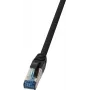 Tinklo kabelis LogiLink CQ6095S RJ-45 Cat6a 10 m Juodas