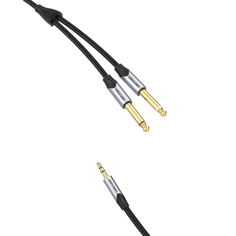 Garso kabelis Vention BARHL 3,5 mm mini-jack – 2× 6,35 mm kištukas, 10 m