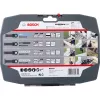 Bosch Starlock Best of Heavy Duty rinkinys, 4 vnt., peilių rinkinys, metalas, mediena, juoda, dėžutė