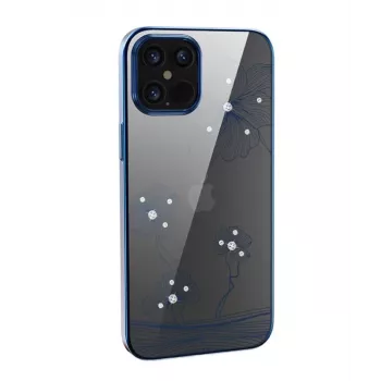 Apsauginis dėklas telefonui Devia Crystal Flora, iPhone 12 Pro Max, skaidri mėlyna, plonas