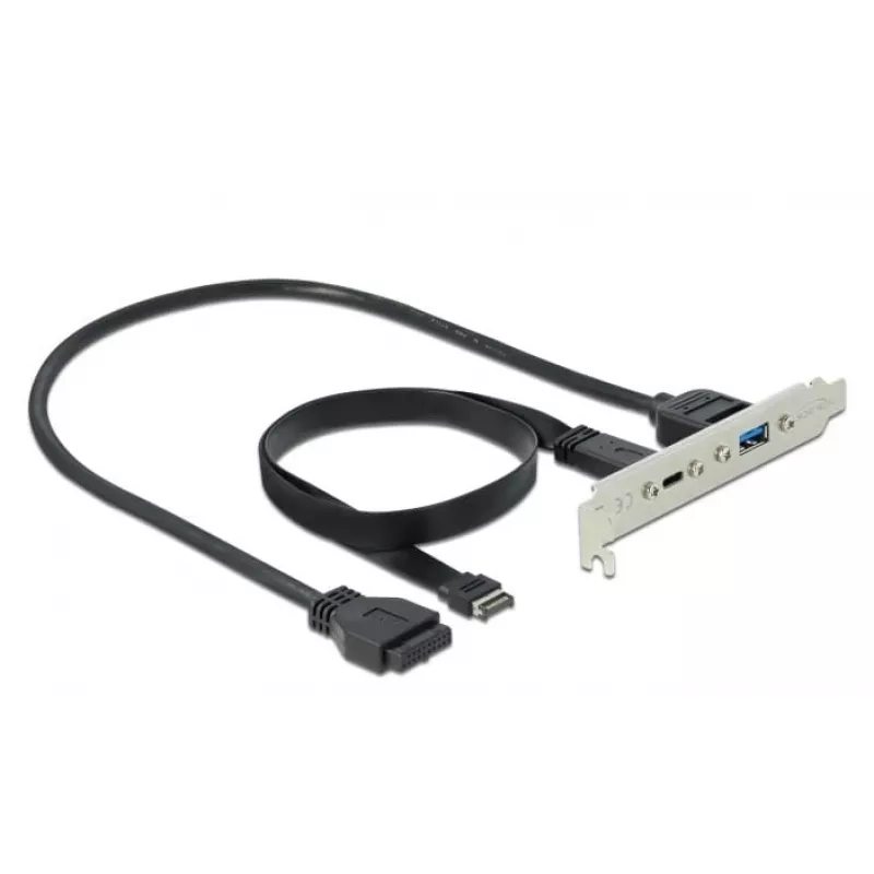 DeLOCK 89934 lizdo juostelė su 1 x USB Type-C ir 1 x USB Type-A prievadu