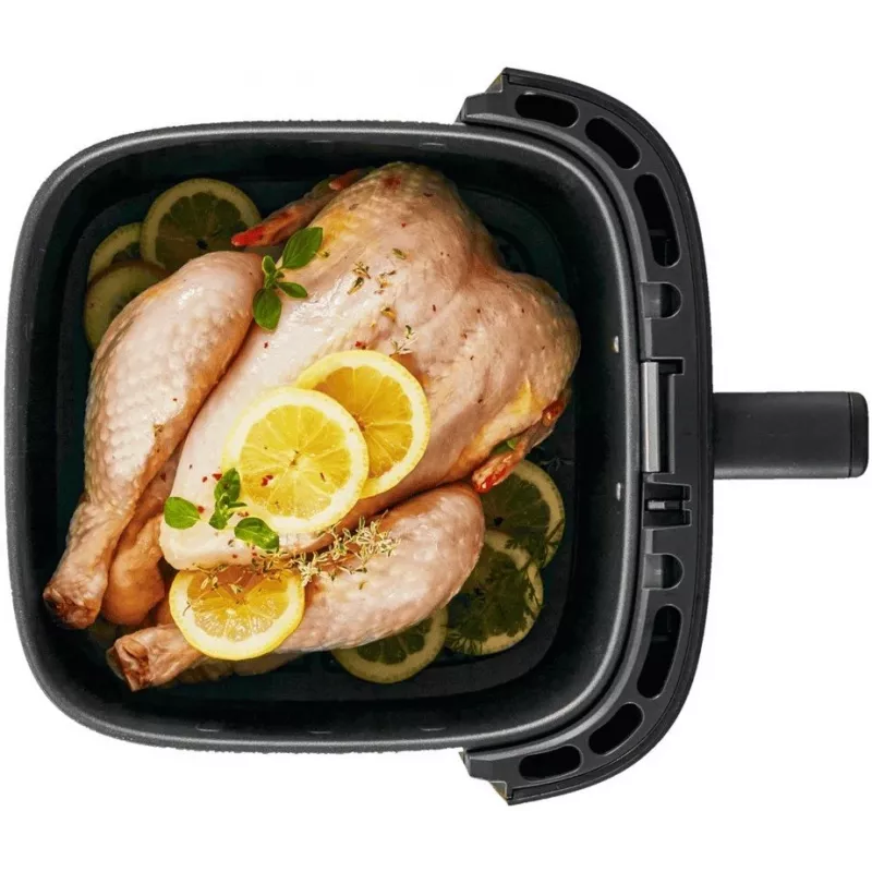 Karšto oro gruzdintuvė Tefal Easy Fry Silence EY551HE0 5 L juoda, pilka, nerūdijantis plienas