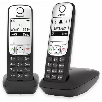 Gigaset A690 Duo analoginis telefonas su skambučio numerio atpažinimu juodas, sidabrinis