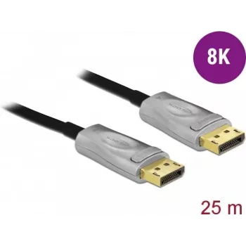 DeLOCK 85888 DisplayPort aktyvus optinis kabelis 25 m juodas
