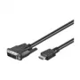 Wentronic Goobay HDMI™ / DVI-D laidas, juodas, 1 m - 19 kontaktų HDMI™ kištukas > DVI-D (18+1) kištukas (50579)