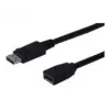 Digitus ASSMANN DisplayPort ilginimo kabelis - DisplayPort (kištukas) - DisplayPort (lizdas) - 2 m (DisplayPort 1.2) - Lietas - Juodas (AK-340200-020-S)