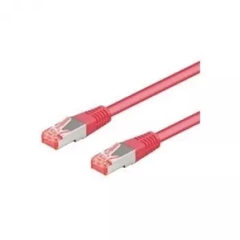 Wentronic Goobay CAT 6a Patch kabelis, S/FTP (PiMF), raudonas, 3 m - LSZH halogenų neturintis, varinis (93784)