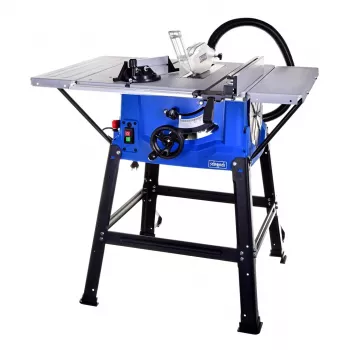 Diskinis pjūklas Scheppach HS100S Special Edition — 2000 W, 250 mm diskas, 85 mm pjovimo gylis, 0–45° kampas, sulankstomas stovas