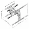 Sieninis TV laikiklis ART LCD/LED 40–75 col., iki 45 kg, pakreipiamas ir pasukamas, aukštis 52–380 mm, max VESA 600x400