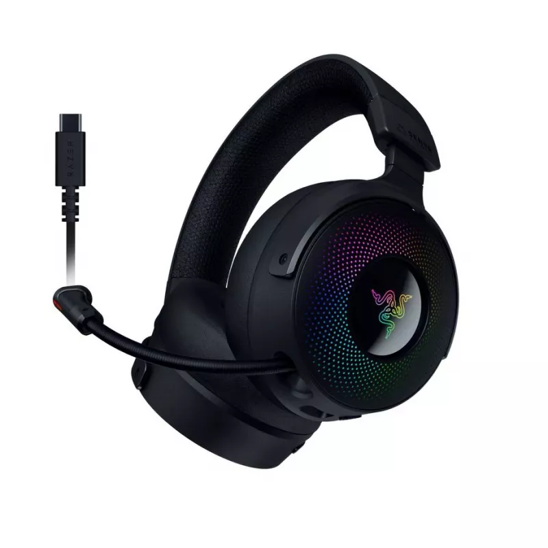 Ausinės Razer Kraken V4 Pro, laidinės/belaidės, juodos, USB, Bluetooth