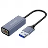 Tinklo sąsajos adapteris SAVIO AK-83 USB-A į RJ-45 vyriškas, 5 Gbit/s, juodas