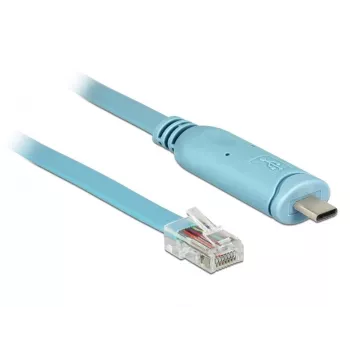 Serijinis kabelis DeLOCK 63914 USB Type-C – RJ45 3 m mėlynas