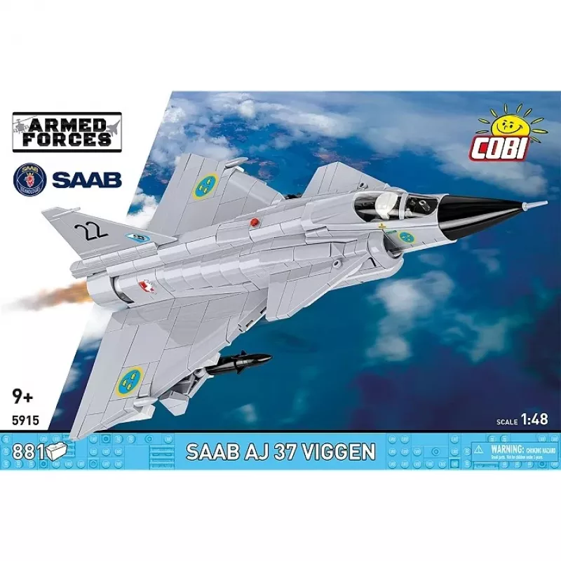 Cobi blokelių rinkinys Saab AJ 37 Viggen, 881 detalės
