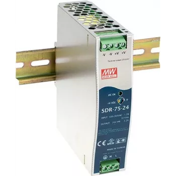Maitinimo blokas MEAN WELL SDR-75-24 77W Metalinis