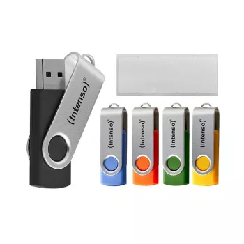 Intenso Office Line 5 vnt. USB atmintinės rinkinys, 16 GB, USB-A, 3.2 Gen 1x1, įvairiaspalvis