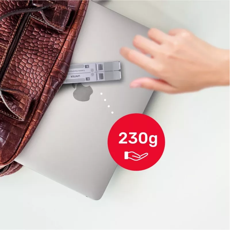 Nešiojamojo kompiuterio stovas UNITEK OT155SL Sidabrinis Aliuminis 13-41°
