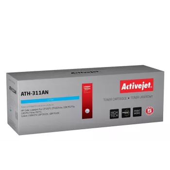 Activejet ATH-311AN Toner (alternatyva Canon, HP 126A CRG-729C, CE311A; Premium; 1000 puslapių; žydra)
