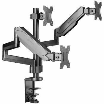 Monitorio laikiklis ant stalo ONKRON G280-B, 33–81,3 cm (13–32 colių), spaustuvas/įvorė, iki 24 kg, VESA 75×75–100×100