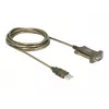 Serijinis kabelis DeLOCK 64073 USB Type-A DB-9 Skaidrus 2m