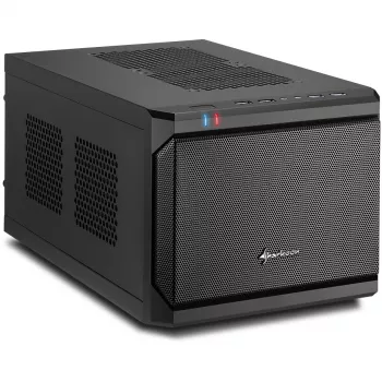 Sharkoon QB One juodas - Mini ITX korpusas, Mini-ITX, 3,5 inch/2,5 inch diskams, USB 3.0