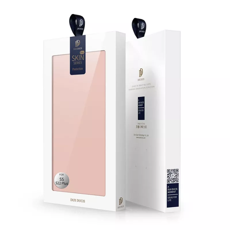 Dux Ducis Skin Pro dėklas su dirželiu ir atverčiamu dangteliu Samsung Galaxy S22+ (S22 Plus) rožinis