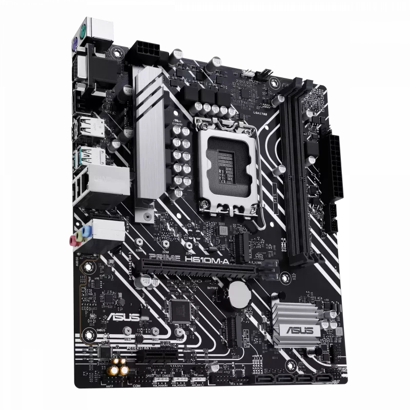 ASUS PRIME H610M-A R2.0 pagrindinė plokštė, LGA1700, Intel, M.2, SATA, micro-ATX