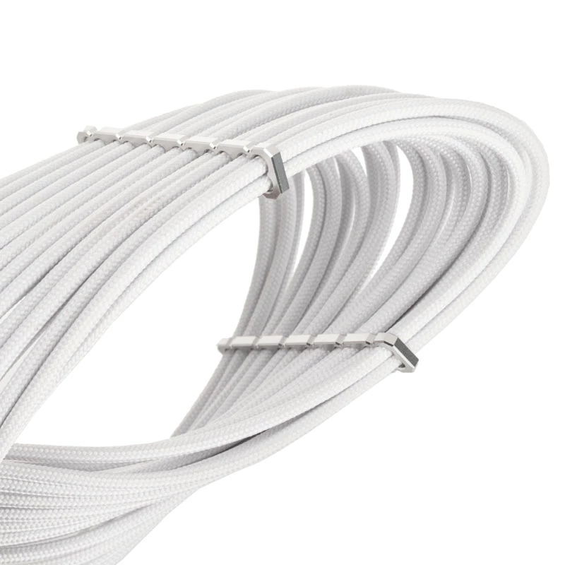 PCIe 6 kontaktų ilginimo kabelis BITFENIX Alchemy 45 cm pintas baltas