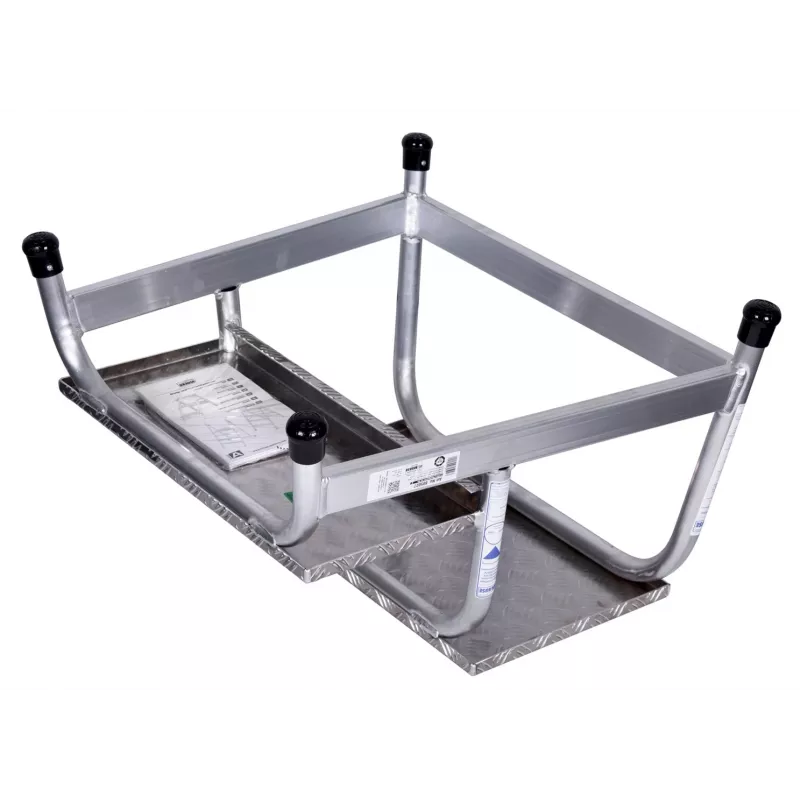 Pakojinė kopėčios Krause 805027, aliuminės, 2 pakopos, max apkrova 150 kg, 680 mm ilgis, 41 cm aukštis