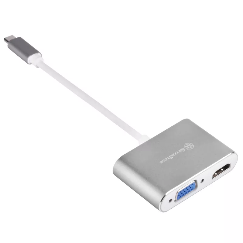 Išorinis vaizdo adapteris SILVERSTONE EP16 USB-C 3.1 su HDMI ir VGA išvestimis