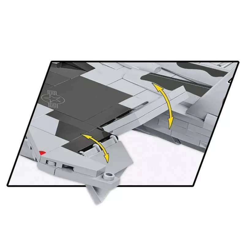 Cobi statybiniai blokeliai Boeing F-15EX Eagle II modelio rinkinys COIB-5900, kolekcinis mastelio konstravimo rinkinys