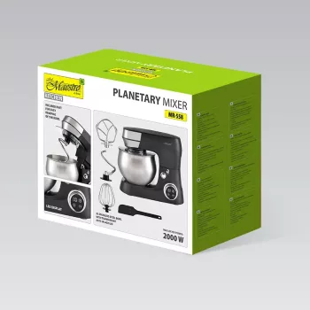 Planetinė maišyklė Feel-Maestro MR-558 su 5 l dubeniu, 2000 W, juoda