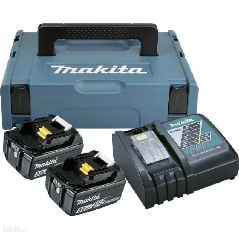 MAKITA MAITINIMO RINKINYS 18V 2x5,0Ah (BL1850Bx2+DC18RC) MAKPAC