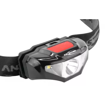 Ansmann HD70B - Galvos žibintuvėlis - Juodas - ABS plastikas - IP44 - LED - 1 šviesos šaltinis