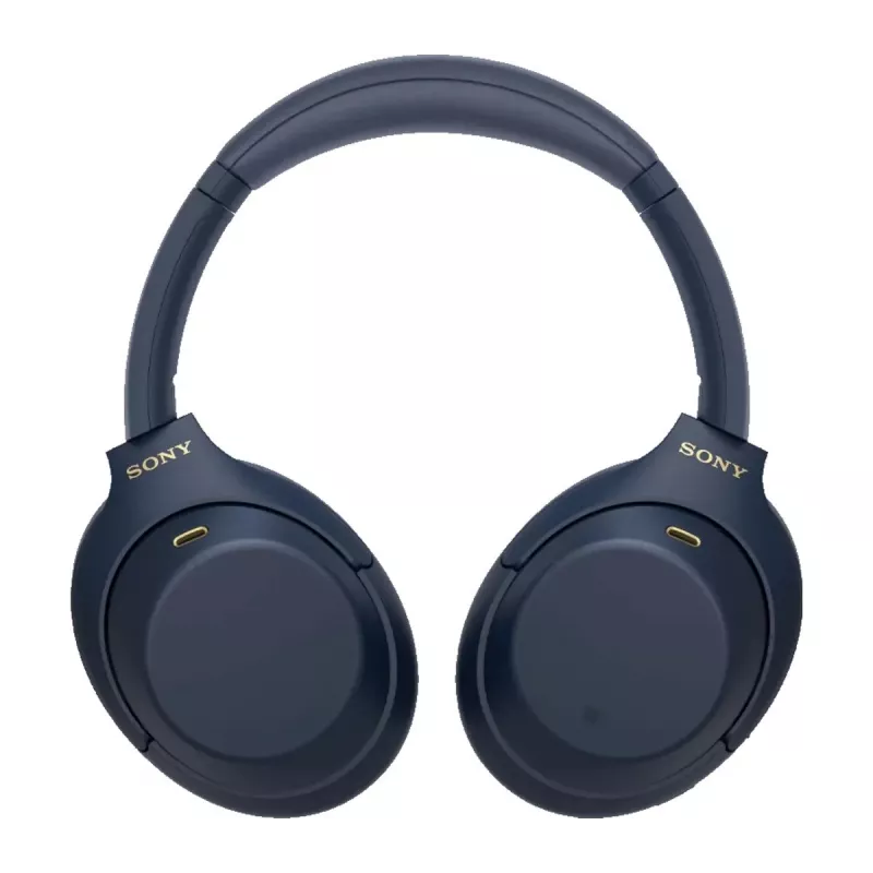Ausinės Sony WH1000XM4L.CE7, uždengiančios ausis, laidinės ir belaidės (Bluetooth, USB-C), mėlynos, lankeliu ant galvos