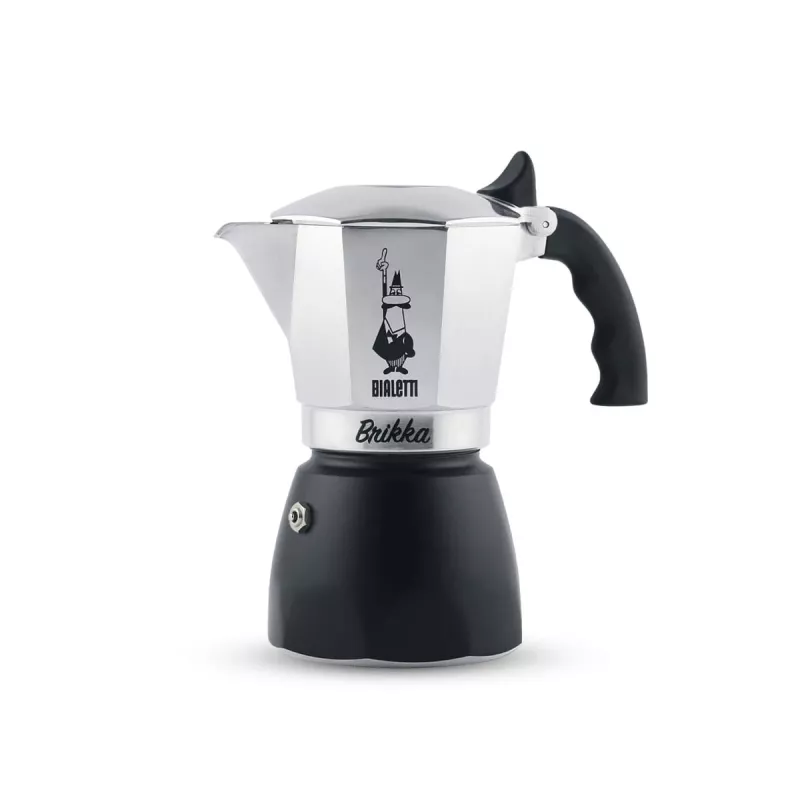 Kavinukas Bialetti Brikka 0,17 L – viryklinis espresso, 4 puodeliai, aliuminis, ne indukcinis