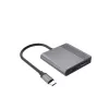 USB-C į HDMI / DisplayPort adapteris GEMBIRD A-CM-HDMIFDPF-01, 4K 60Hz, juodas