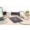 DIGITUS 3-jų lizdų ilginimo blokas su 2×USB-A ir 1×USB-C, 3 AC lizdai (E/F tipas), 1,5 m laidas, juodas